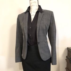 Gray Plaid Blazer